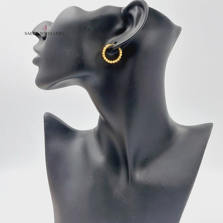 21K حلق ذبلة-مجوهرات الشيخ سعيد-Saeed Jewelry 