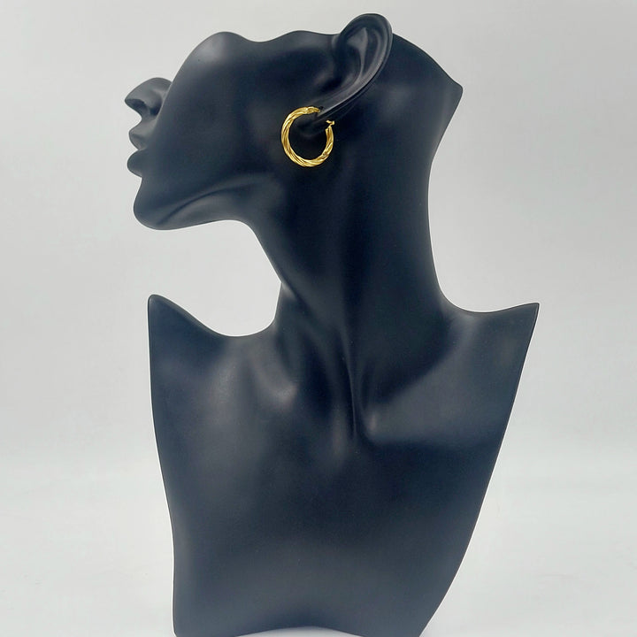 21K حلق ذبلة-مجوهرات الشيخ سعيد-Saeed Jewelry 