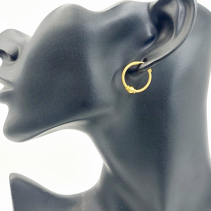 21K حلق ذبلة-مجوهرات الشيخ سعيد-Saeed Jewelry 