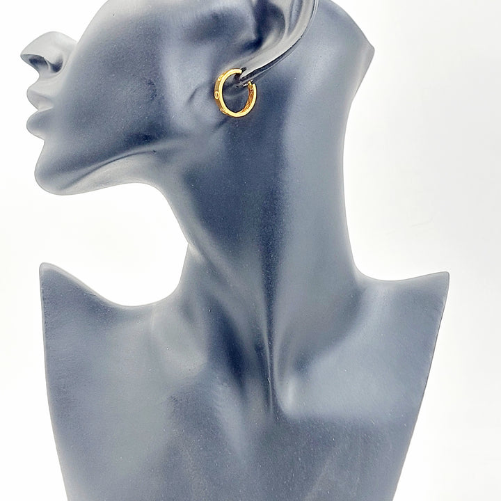21K حلق ذبلة-مجوهرات الشيخ سعيد-Saeed Jewelry 