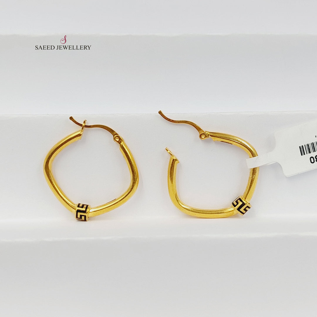 21K حلق ذبلة-مجوهرات الشيخ سعيد-Saeed Jewelry 