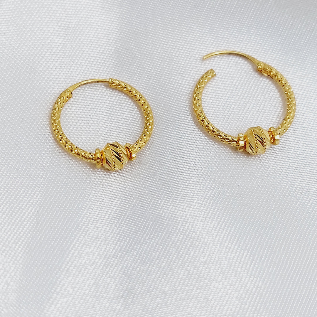 21K حلق ذبلة-مجوهرات الشيخ سعيد-Saeed Jewelry 