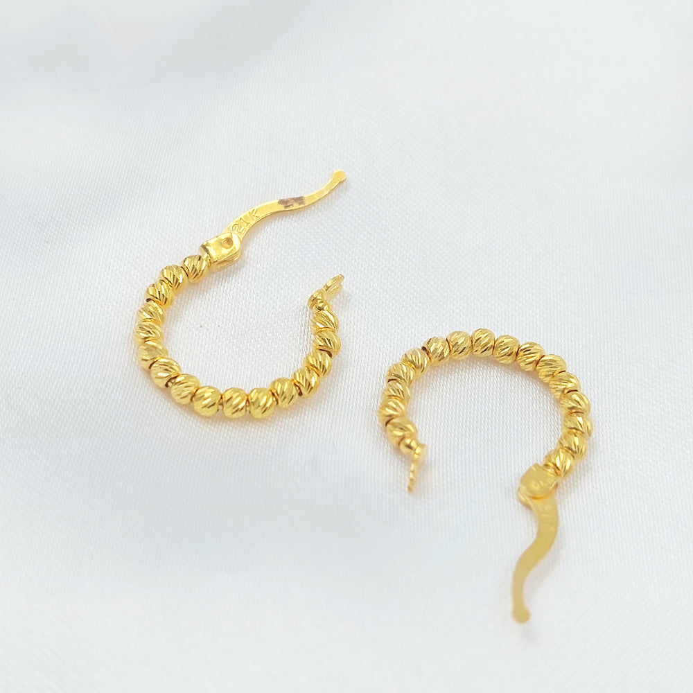 21K حلق ذبلة-مجوهرات الشيخ سعيد-Saeed Jewelry 