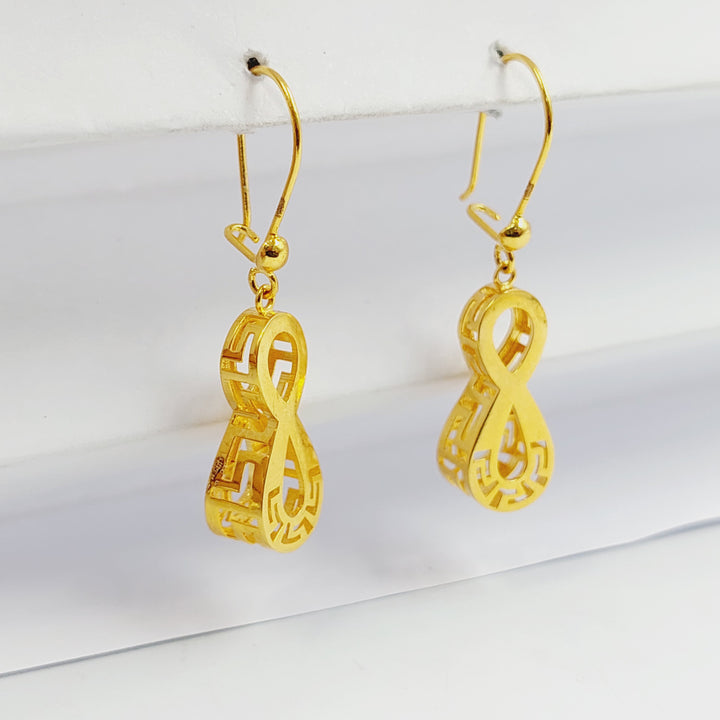 21K حلق انفينيتي-مجوهرات الشيخ سعيد-Saeed Jewelry 