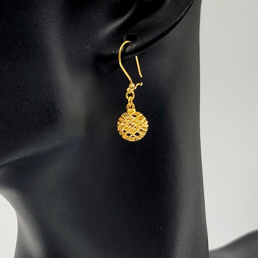 21K حلق شنكل ناعم-مجوهرات الشيخ سعيد-Saeed Jewelry 