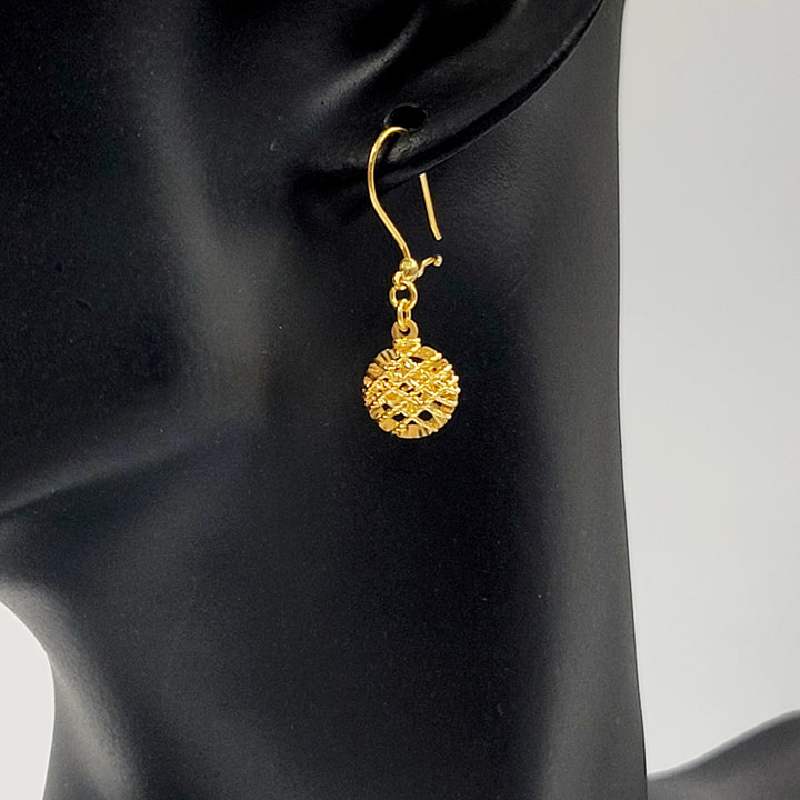 21K حلق شنكل ناعم-مجوهرات الشيخ سعيد-Saeed Jewelry 