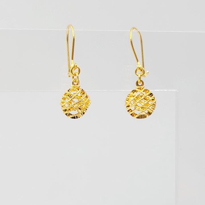 21K حلق شنكل ناعم-مجوهرات الشيخ سعيد-Saeed Jewelry 