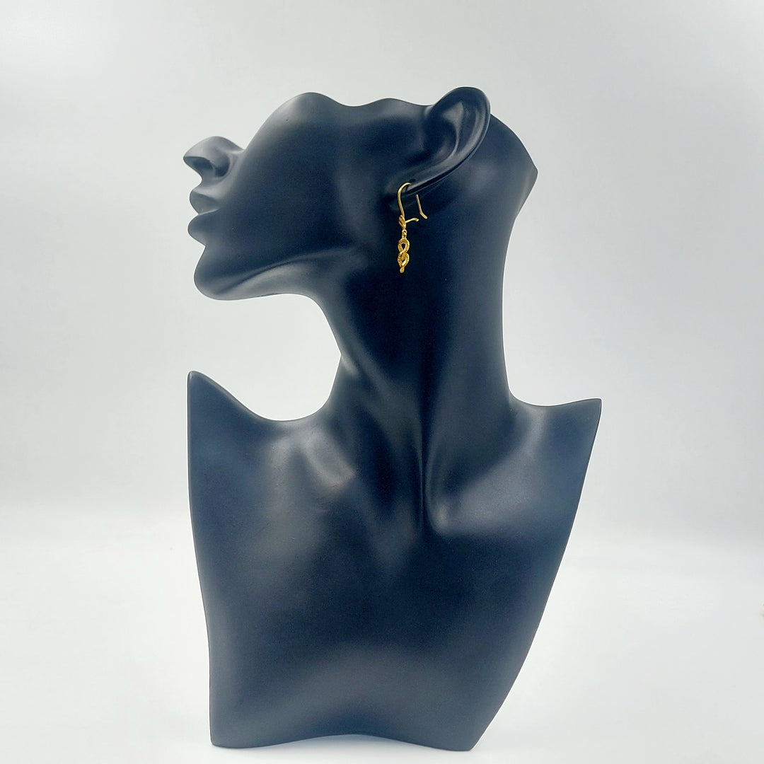 21K حلق شنكل ناعم-مجوهرات الشيخ سعيد-Saeed Jewelry 