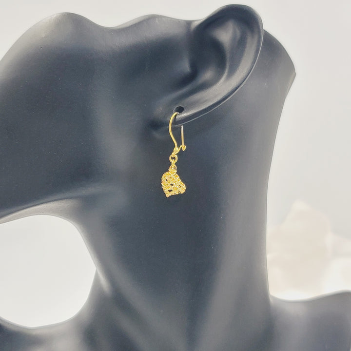 21K حلق شنكل ناعم-مجوهرات الشيخ سعيد-Saeed Jewelry 