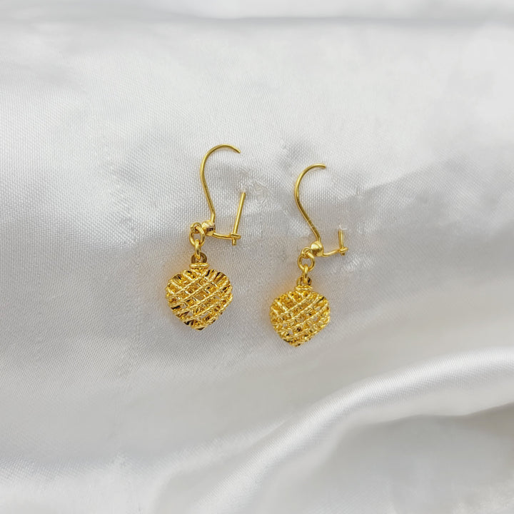 21K حلق شنكل ناعم-مجوهرات الشيخ سعيد-Saeed Jewelry 