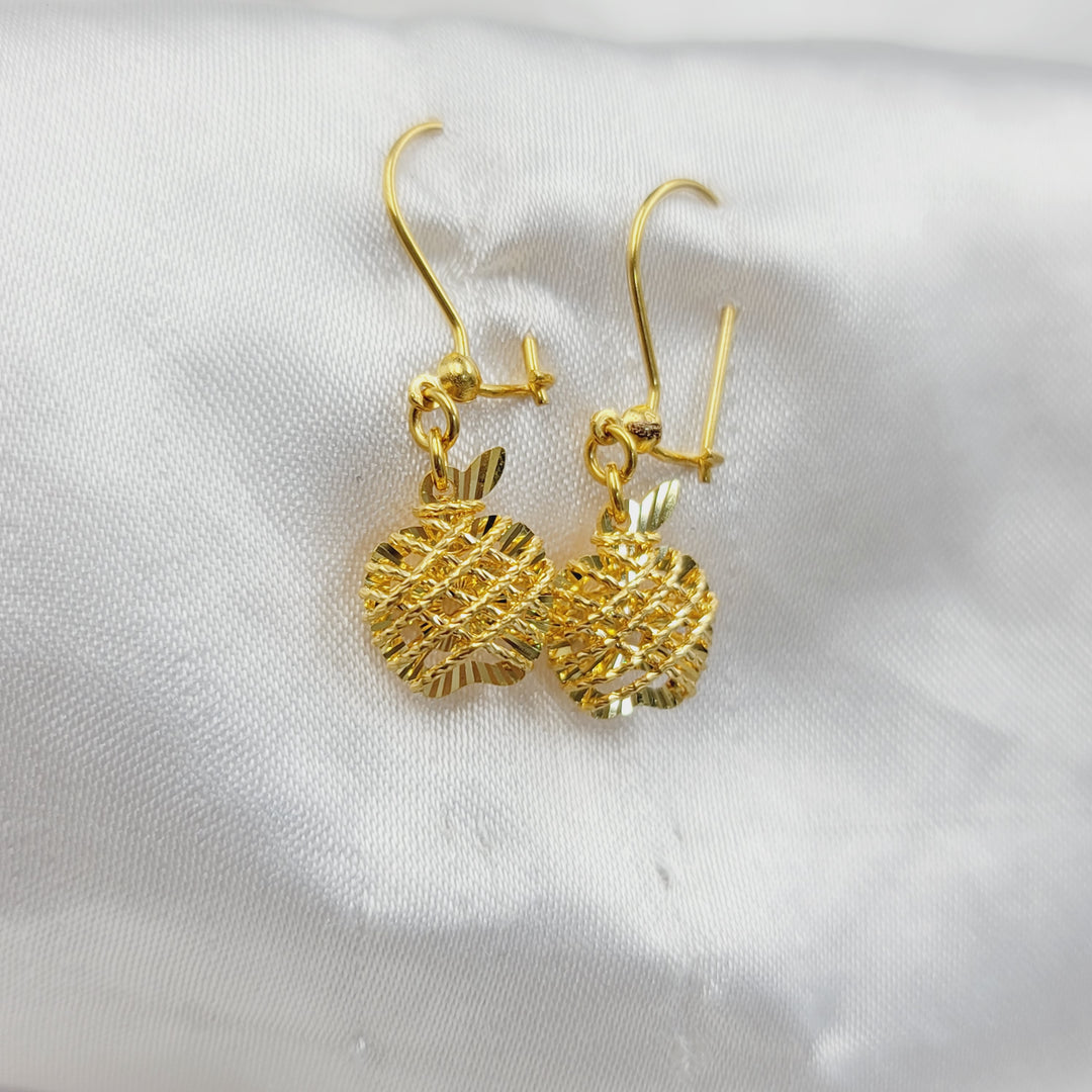 21K حلق شنكل ناعم-مجوهرات الشيخ سعيد-Saeed Jewelry 