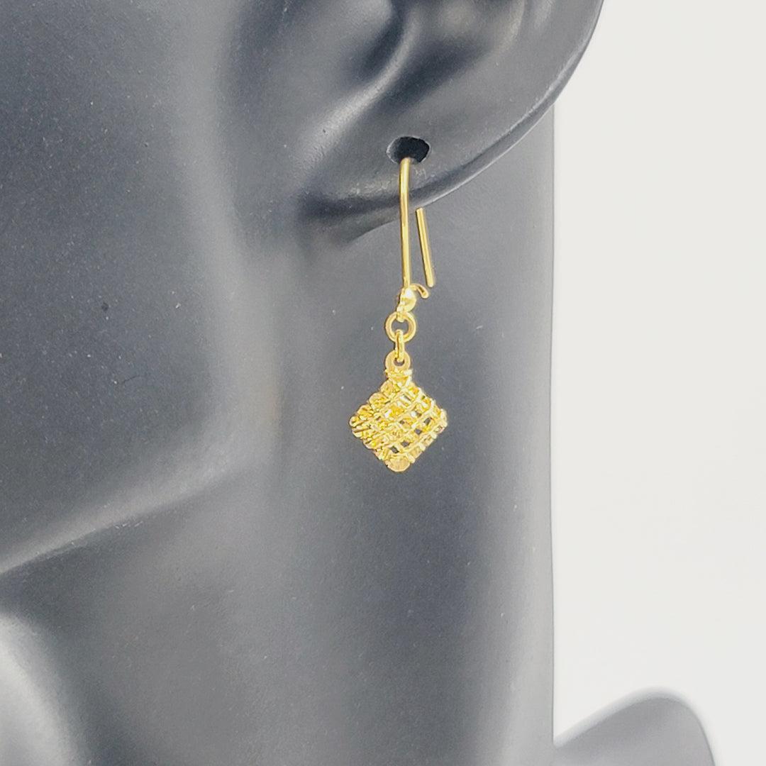 21K حلق شنكل ناعم-مجوهرات الشيخ سعيد-Saeed Jewelry 