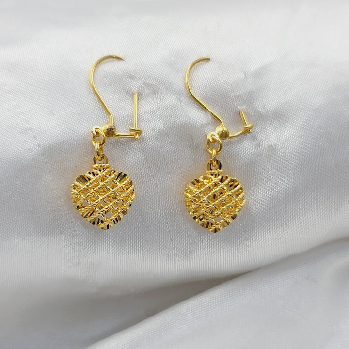 21K حلق شنكل ناعم-مجوهرات الشيخ سعيد-Saeed Jewelry 