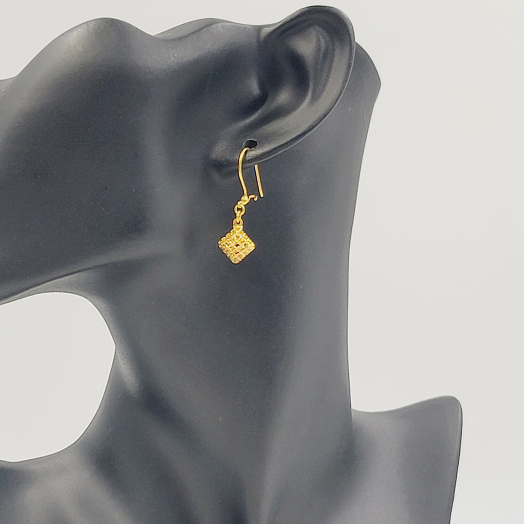 21K حلق شنكل ناعم-مجوهرات الشيخ سعيد-Saeed Jewelry 