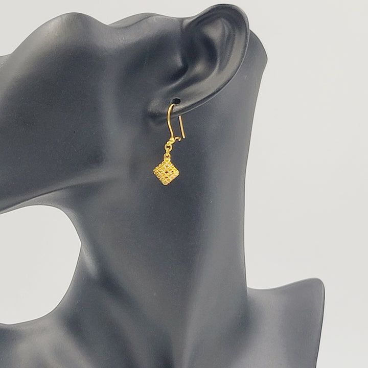 21K حلق شنكل ناعم-مجوهرات الشيخ سعيد-Saeed Jewelry 