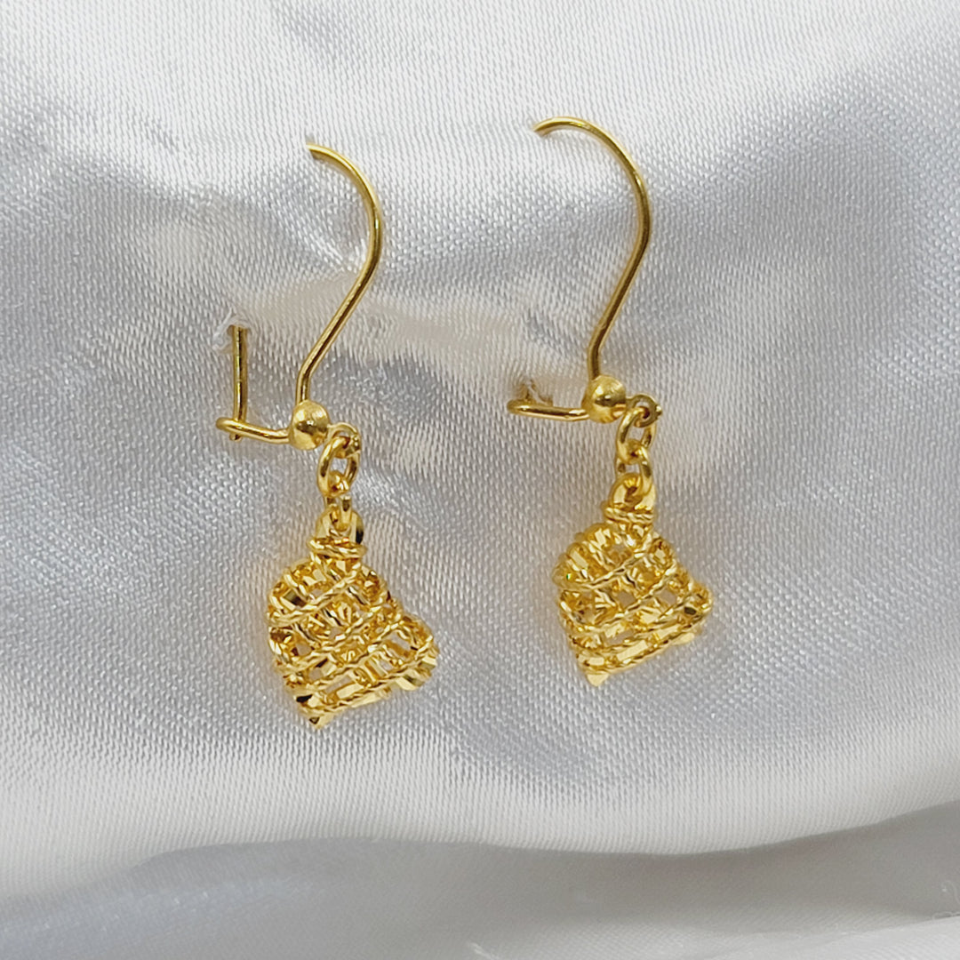 21K حلق شنكل ناعم-مجوهرات الشيخ سعيد-Saeed Jewelry 