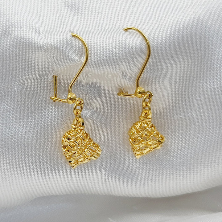 21K حلق شنكل ناعم-مجوهرات الشيخ سعيد-Saeed Jewelry 