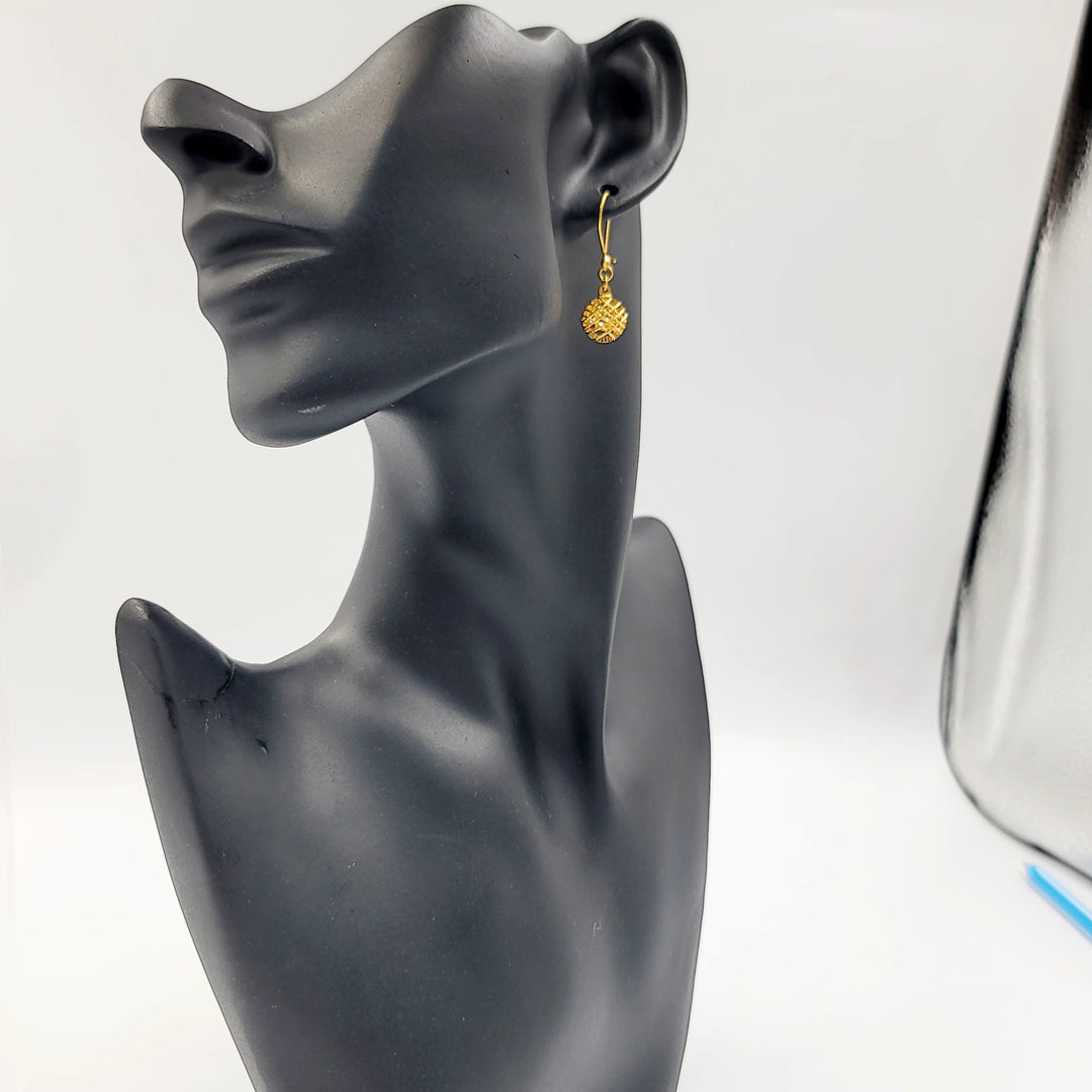 21K حلق شنكل ناعم-مجوهرات الشيخ سعيد-Saeed Jewelry 