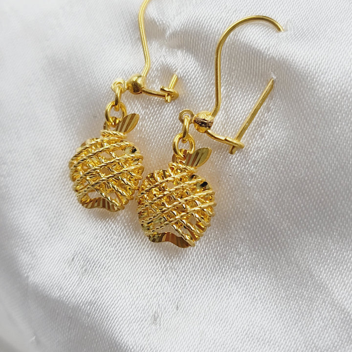 21K حلق شنكل ناعم-مجوهرات الشيخ سعيد-Saeed Jewelry 