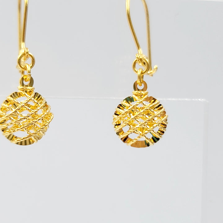 21K حلق شنكل ناعم-مجوهرات الشيخ سعيد-Saeed Jewelry 