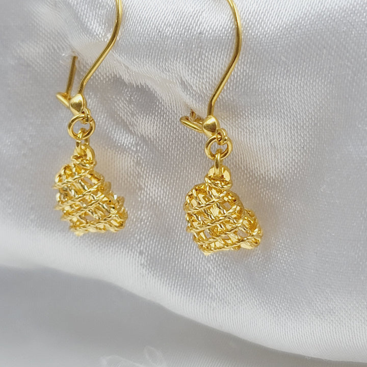 21K حلق شنكل ناعم-مجوهرات الشيخ سعيد-Saeed Jewelry 