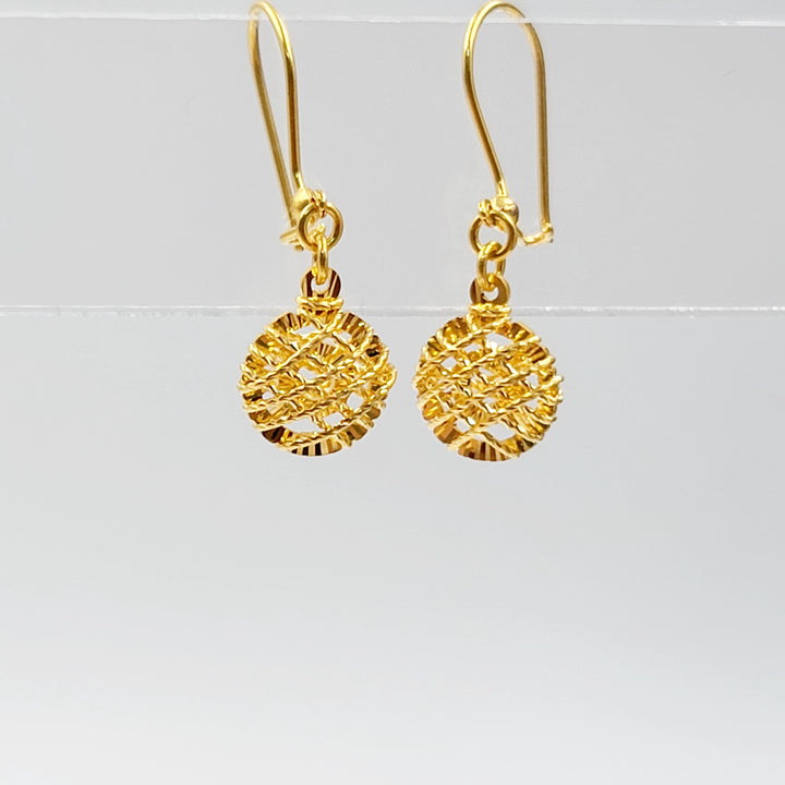 21K حلق شنكل ناعم-مجوهرات الشيخ سعيد-Saeed Jewelry 