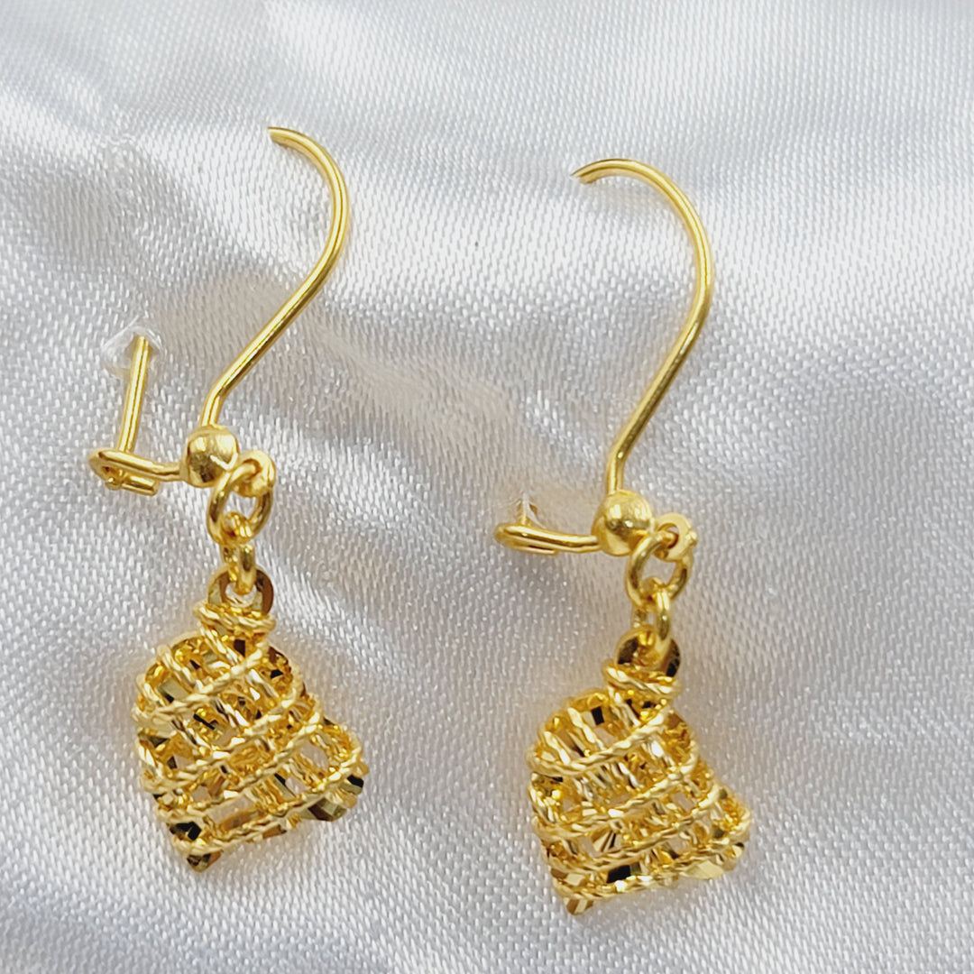 21K حلق شنكل ناعم-مجوهرات الشيخ سعيد-Saeed Jewelry 