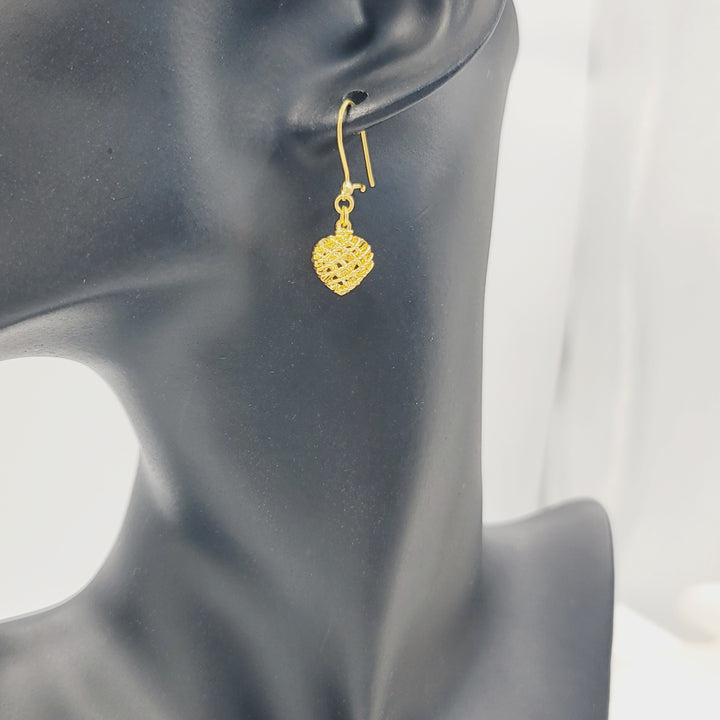 21K حلق شنكل ناعم-مجوهرات الشيخ سعيد-Saeed Jewelry 