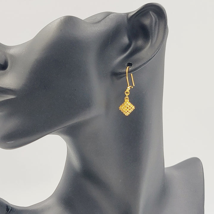 21K حلق شنكل ناعم-مجوهرات الشيخ سعيد-Saeed Jewelry 