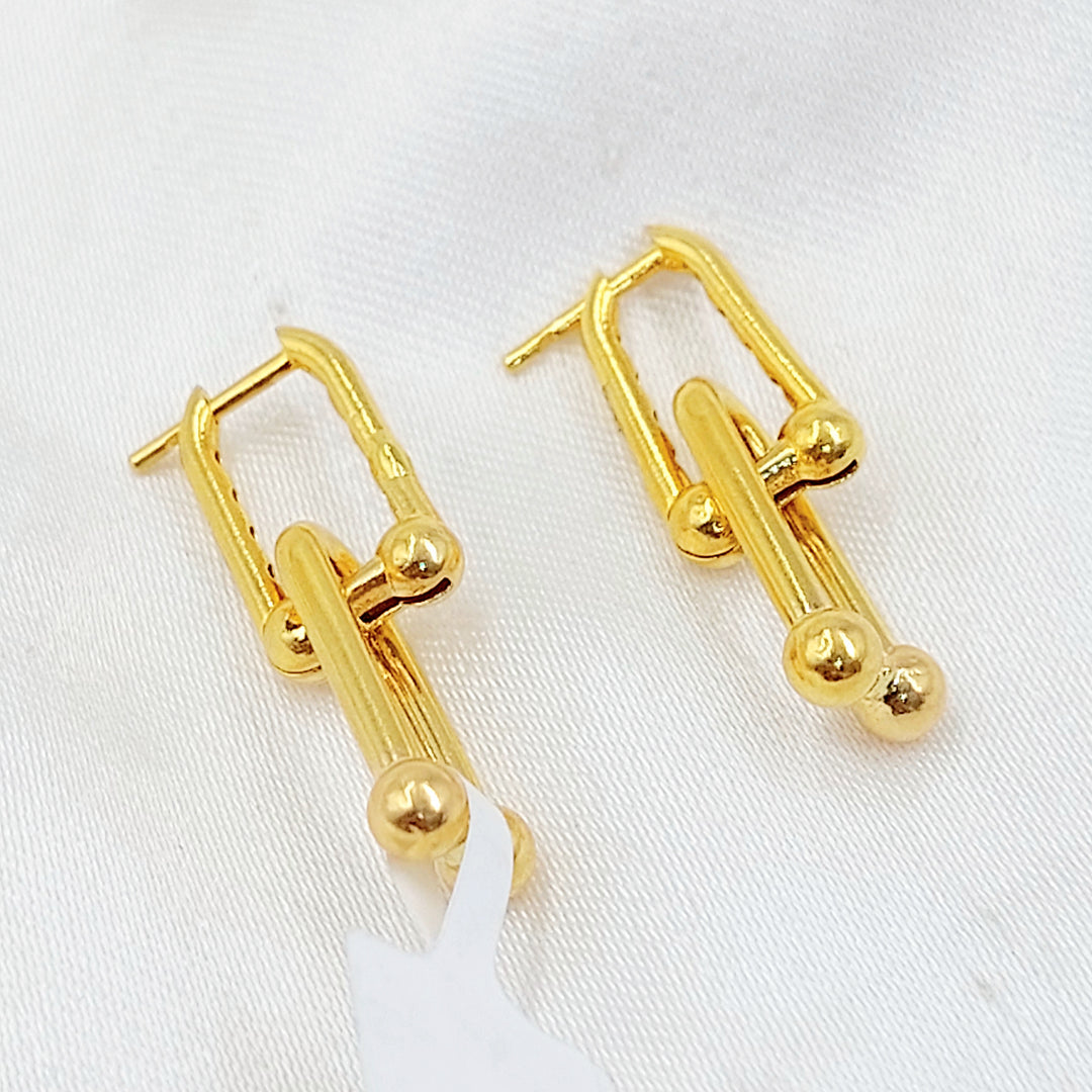 21K حلق بيبر كليب-مجوهرات الشيخ سعيد-Saeed Jewelry 