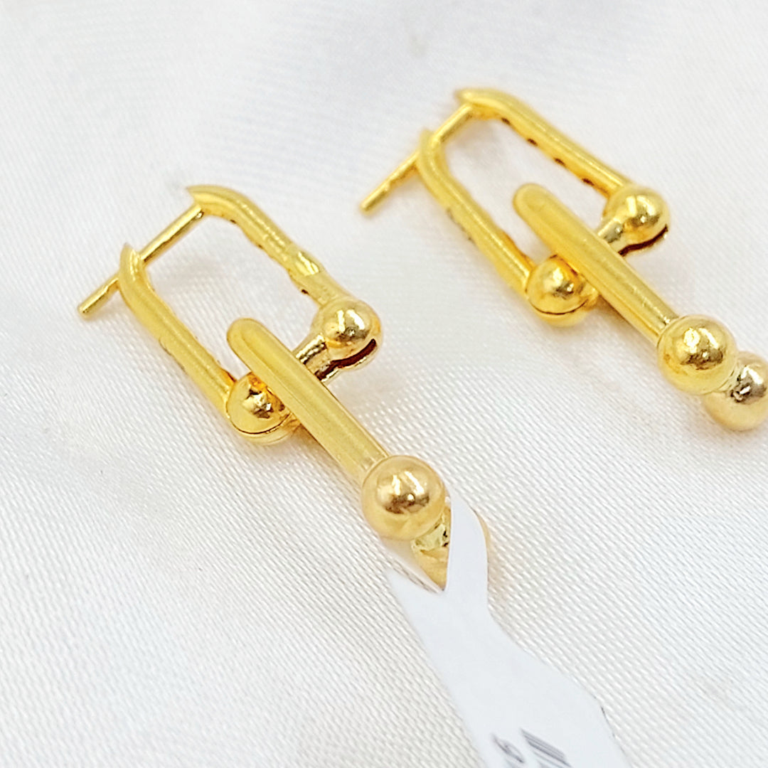 21K حلق بيبر كليب-مجوهرات الشيخ سعيد-Saeed Jewelry 