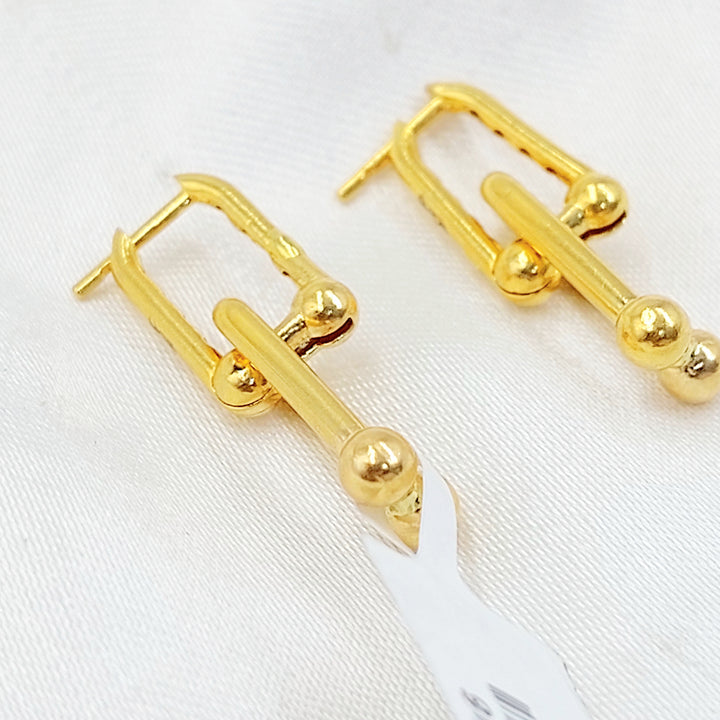 21K حلق بيبر كليب-مجوهرات الشيخ سعيد-Saeed Jewelry 