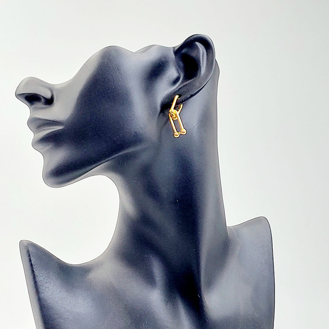 21K حلق بيبر كليب-مجوهرات الشيخ سعيد-Saeed Jewelry 
