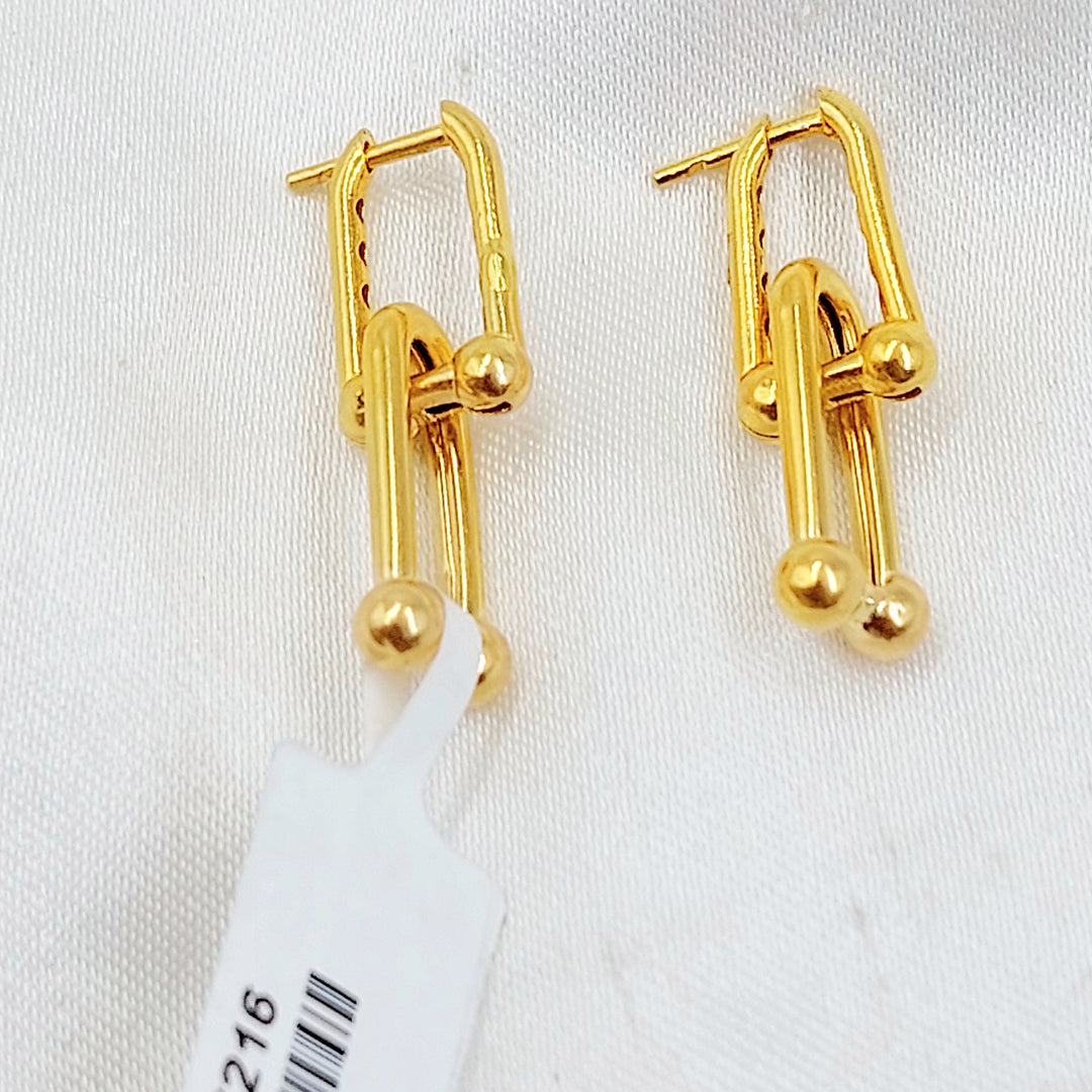 21K حلق بيبر كليب-مجوهرات الشيخ سعيد-Saeed Jewelry 