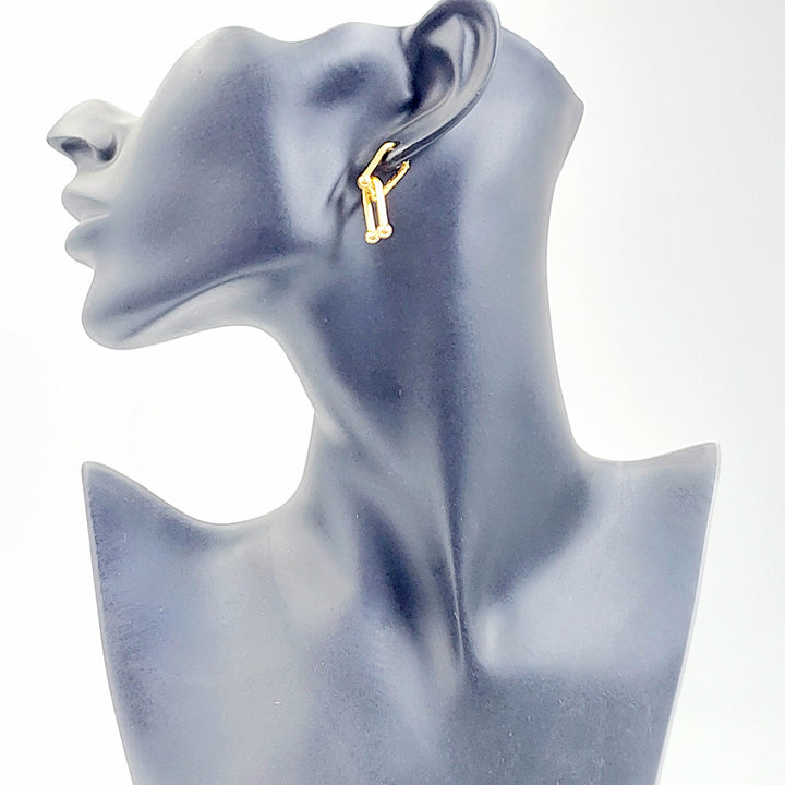 21K حلق بيبر كليب-مجوهرات الشيخ سعيد-Saeed Jewelry 