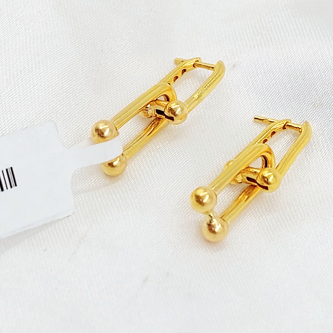 21K حلق بيبر كليب-مجوهرات الشيخ سعيد-Saeed Jewelry 