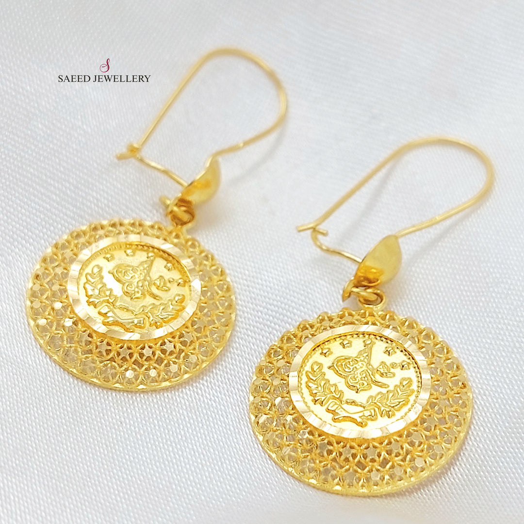 21K حلق شنكل رشادي-مجوهرات الشيخ سعيد-Saeed Jewelry 