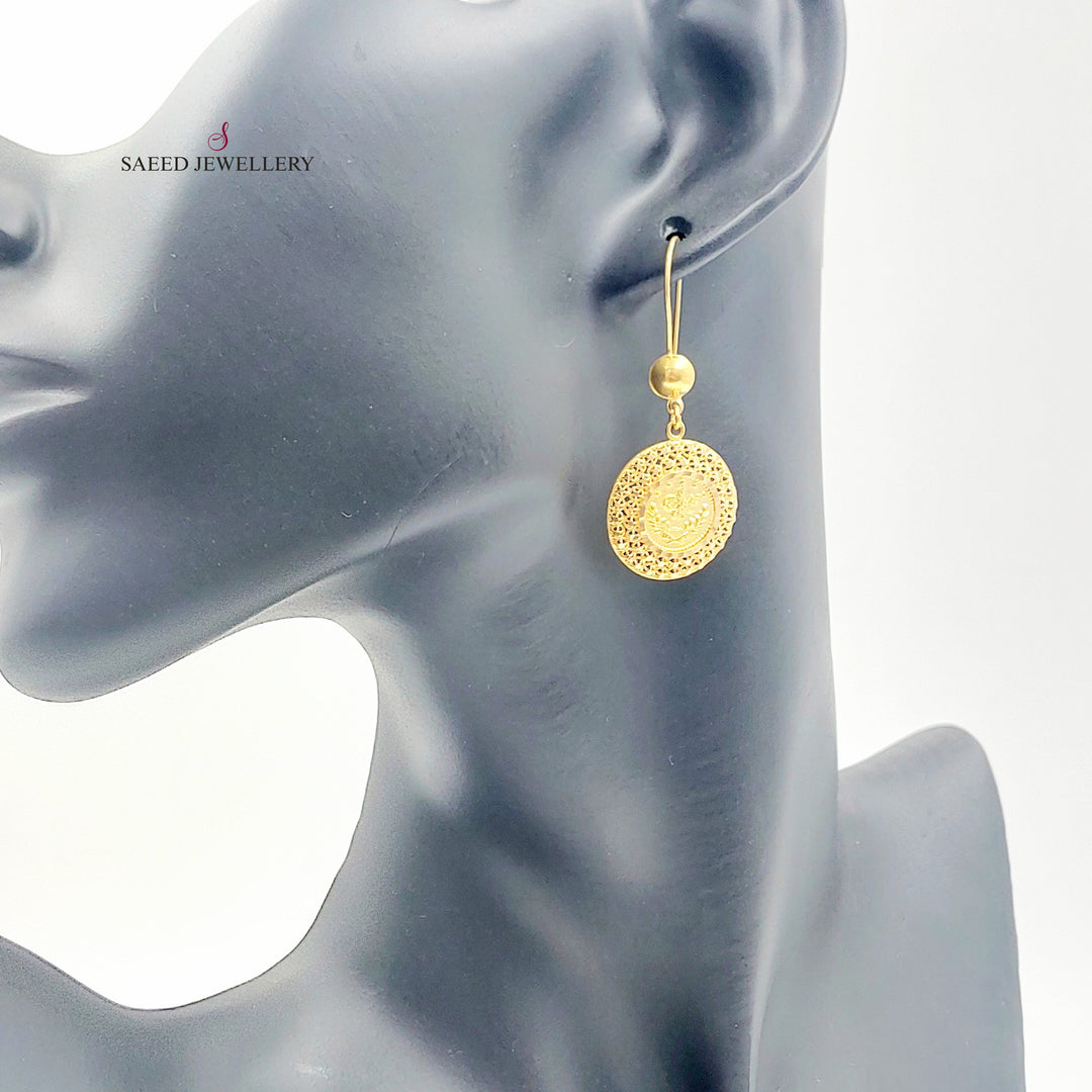 21K حلق شنكل رشادي-مجوهرات الشيخ سعيد-Saeed Jewelry 