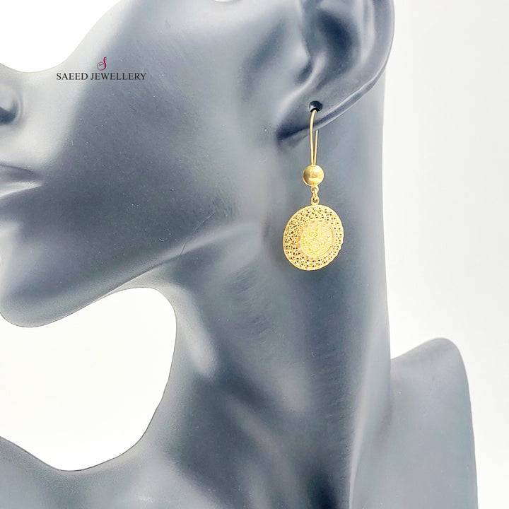 21K حلق شنكل رشادي-مجوهرات الشيخ سعيد-Saeed Jewelry 