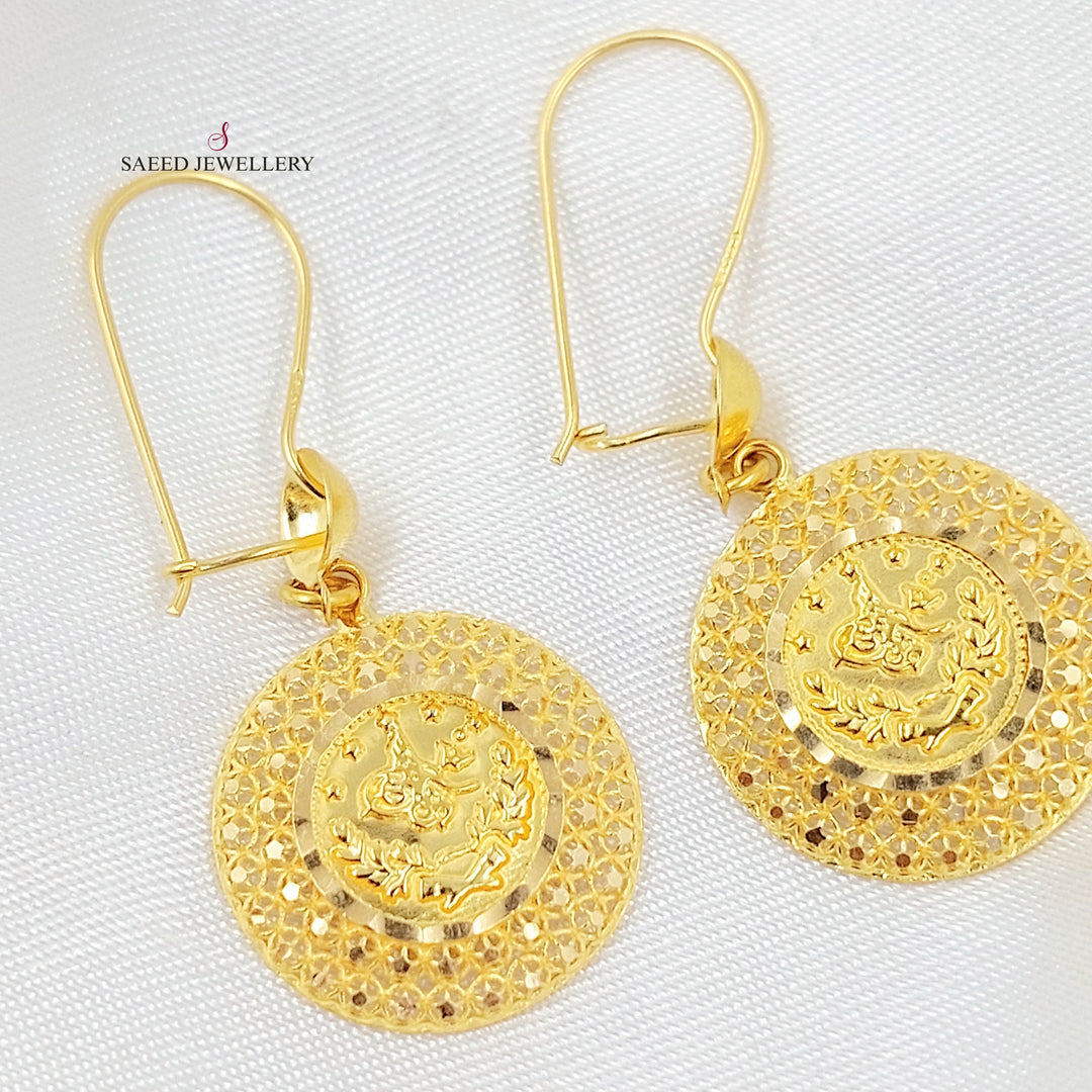 21K حلق شنكل رشادي-مجوهرات الشيخ سعيد-Saeed Jewelry 