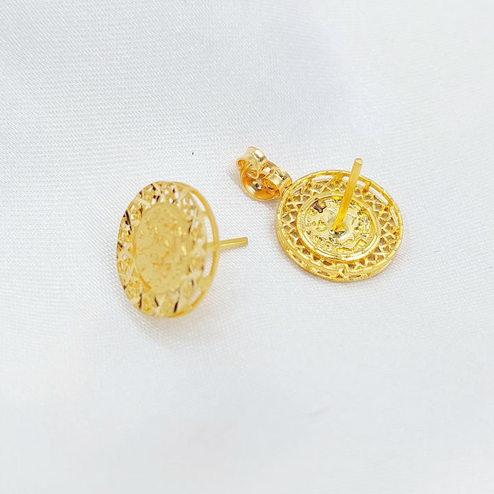 21K حلق ذبلة رشادي-مجوهرات الشيخ سعيد-Saeed Jewelry 
