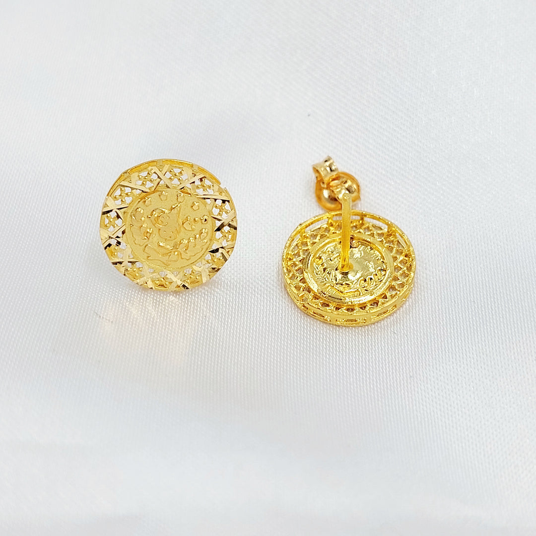 21K حلق ذبلة رشادي-مجوهرات الشيخ سعيد-Saeed Jewelry 