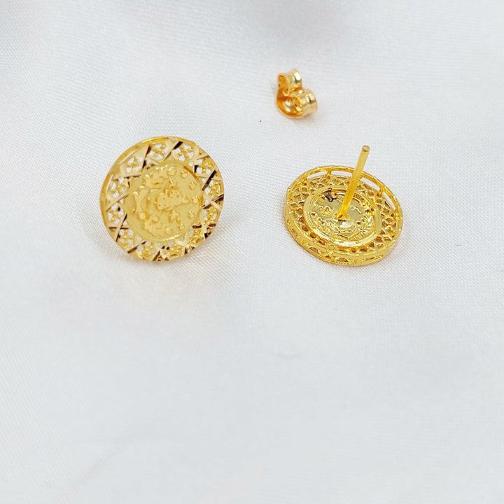 21K حلق ذبلة رشادي-مجوهرات الشيخ سعيد-Saeed Jewelry 
