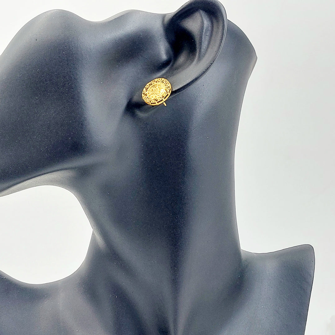 21K حلق ذبلة رشادي-مجوهرات الشيخ سعيد-Saeed Jewelry 