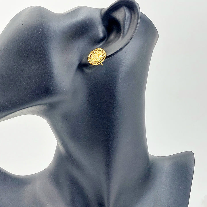21K حلق ذبلة رشادي-مجوهرات الشيخ سعيد-Saeed Jewelry 