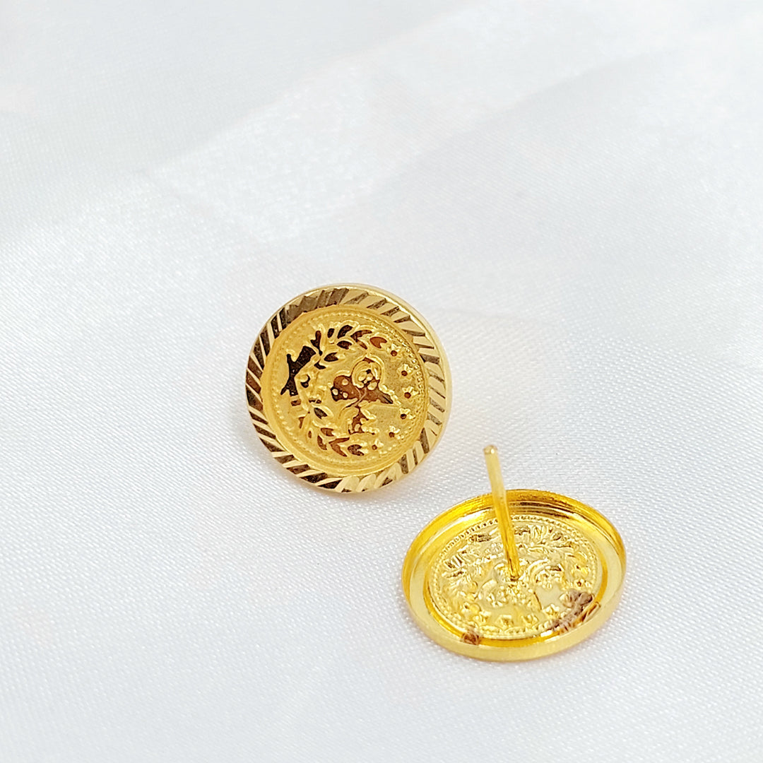 21K حلق ذبلة رشادي-مجوهرات الشيخ سعيد-Saeed Jewelry 