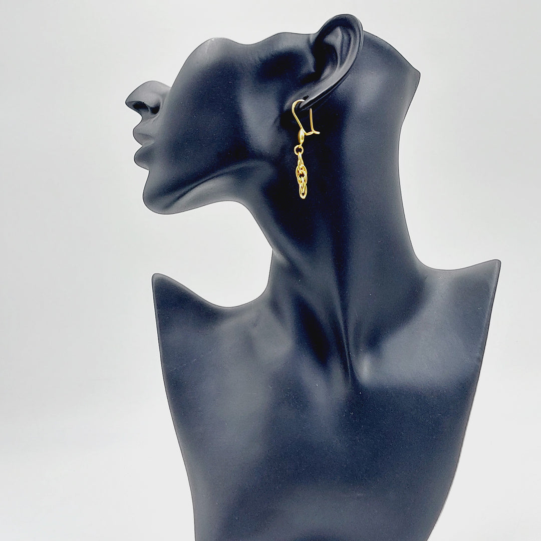 21K حلق فيرنا شنكل-مجوهرات الشيخ سعيد-Saeed Jewelry 