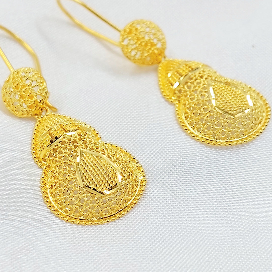 21K حلق هندي شنكل-مجوهرات الشيخ سعيد-Saeed Jewelry 