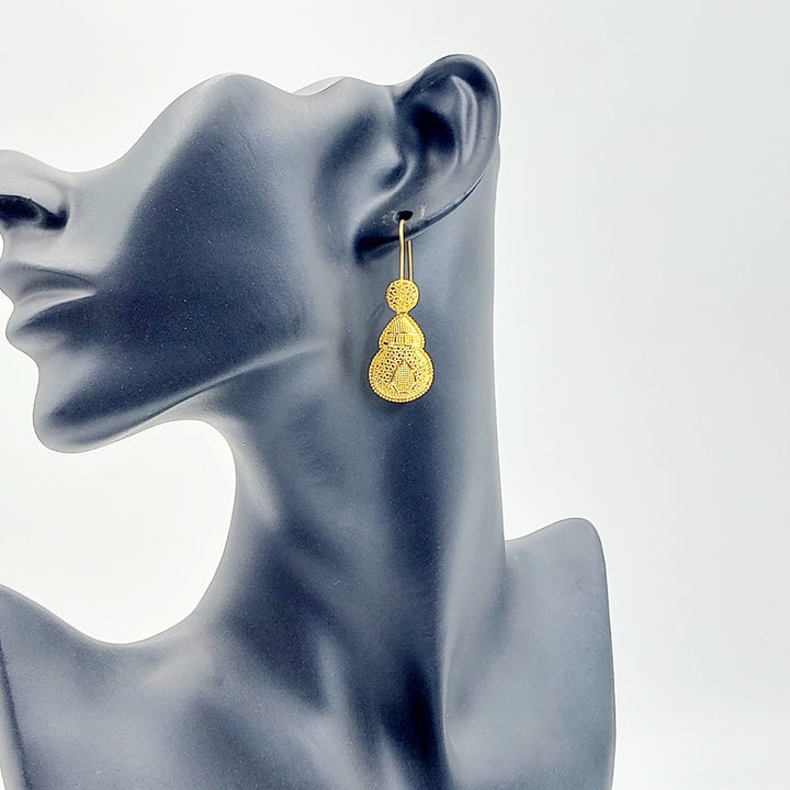21K حلق هندي شنكل-مجوهرات الشيخ سعيد-Saeed Jewelry 