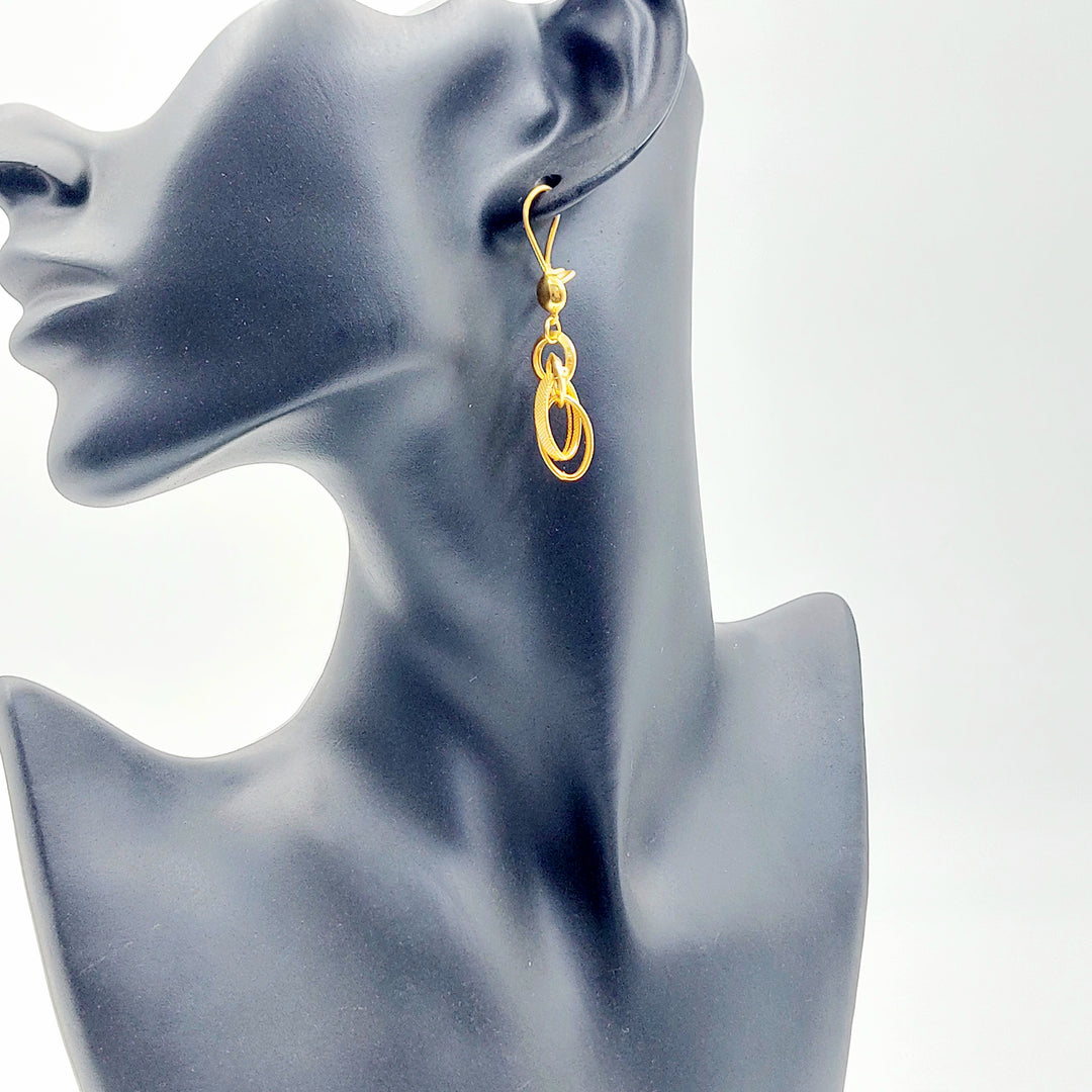 21K حلق فيرنا شنكل-مجوهرات الشيخ سعيد-Saeed Jewelry 